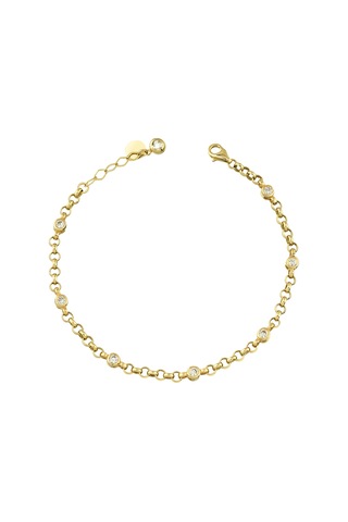 Debora Jewelry 14 Ayar Altın Taşlı Yuvarlak Tasarım Bileklik Debora Jewelry 14 Ayar Altın Taşlı Yuvarlak Tasarım Bileklik