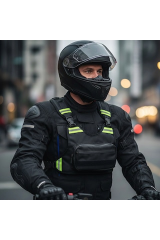 Vexo V110 Motosiklet Kurye Göğüs Çantası Tek Renk