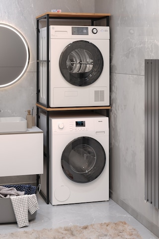 Çamaşır Makinesi Dolabı Kurutma Makinesi Dolabı Metal Banyo Dolabı Seda Çam Çam