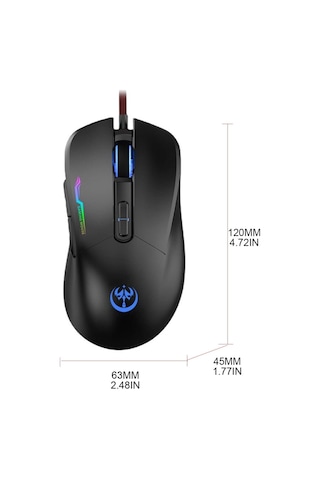 G90 Gaming Mouse Profesyonel Rgb Led Işıklı Kablolu Oyuncu Mouse 800-3200 Ayarlanabilir Dpi 7 Tuşlu Usb Girişli Gaming Mouse Diğer