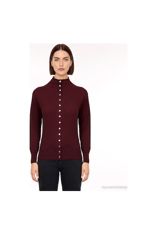 Yargıcı Regular Dik Yaka Uzun Kol Kazak 26kktr2150x 608 Bordo