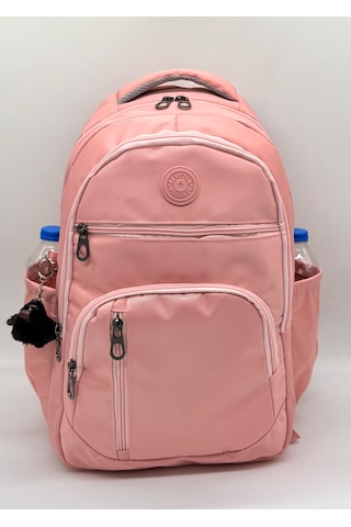 Saten Suya Dayanıklı Kumaş Unisex Siyah Okul Sırt Çantası 1700 Pembe