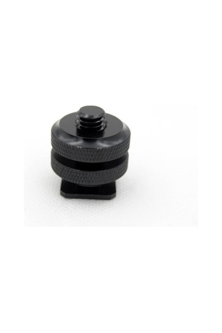 Fotga V12 3/8" Erkek Vida To Hot Shoe Çevirici Siyah