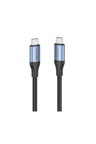 Vention Usb 4.0 Çift Type-c 240w 5a Ultra Hızlı Şarj Ve 8k Görüntü Aktarım Kablosu 1m - Gri