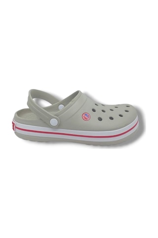 Zerhan Cflex 145 Unisex Bej Kırmızı Beyaz Sabo Terlik Sandalet Bej