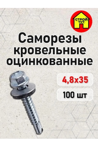 Stroj Tut Çatı Vidası 4,8x35 Galvanizli 100 Adet 355433559 Diğer