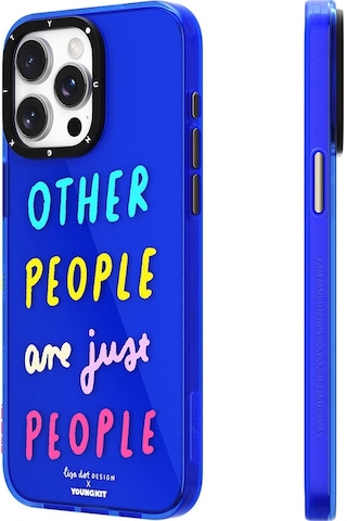 Apple Uyumlu iPhone 14 Pro Kılıf Yazı Desenli Youngkit Mindfulness Serisi Kapak Mor
