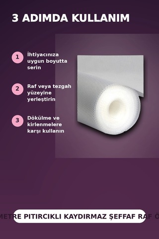 3 Metre Şeffaf Noktalı Dokulu Kalın Raf Örtüsü Ve Tezgah Koruyucu Mat Renkli