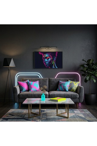 Neon Yüzler Pop Art Kadın Portre Serisi 21 Canlı Renkler Ve Asi Duruş