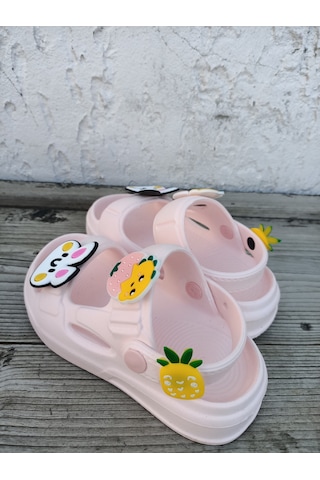 Huzurlu Adımlar Tavşan Pembe Sandalet Pudra Pembesi