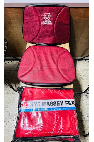 Massey Ferguson 175 Kırmızı Branda Ve Massey Ferguson Armalı Düz Koltuk Kılıfı