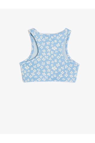 Koton Crop Atlet Kalın Askılı Çiçek Baskılı Mavi Desenli 4skg30005ak Mavi Desenli Mavi