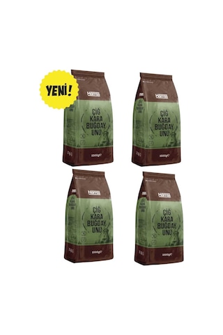 Çiğ Karabuğday Unu Doğal, Glütensiz, Yüksek Proteinli, Diyet Vegan Un 1000 Gr X 4 Adet