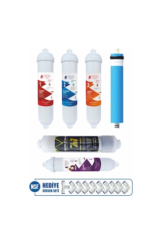 Piksel 7in1 Standart Membranlı 12 Aşamalı K.k Filtre Seti