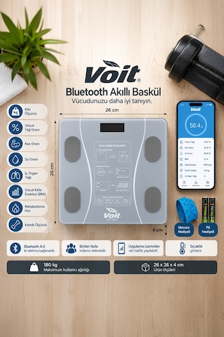 Voit BLT5000 Bluetooth Akıllı Baskül