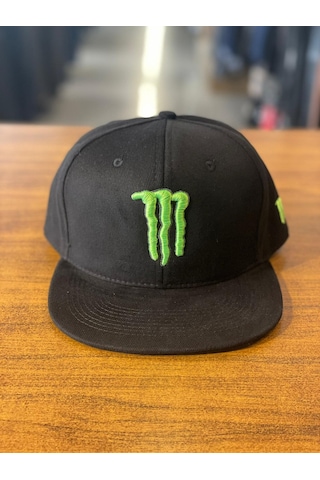 Monster Siyah Kanvas Hiphop Snapback Rapper Basket Cap Şapka