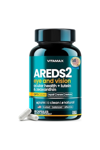 Areds 2 Eye Vitamins - Lutein, Zeaxanthin, Bilberry, Astaxanthin Mineral Vision 60 Kapsül