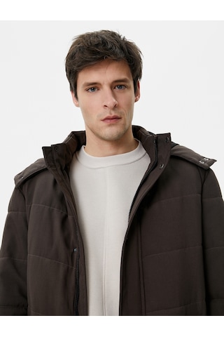 Koton Anorak Mont Kapşonlu Cep Detaylı Fermuarlı Kahverengi 4Wam00022Hw 4Wam00022Hw532 Kahverengi