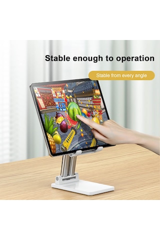 Konesam T7 Siyah Masaüstü Telefon Desteği - Çift Çubuklu, Katlanabilir, Yükseklik Ve Açı Ayarlanabilir, Kaymazsız Tabanlı Akıllı Telefon Ve Tablet Tutucu Siyah