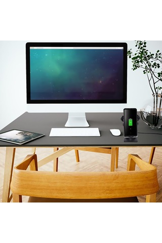 Symbee Gri Qi Onaylı Hızlı Kablosuz Şarj Cihazı - Araç Ve Ev Kullanıma Uygun 3 Farklı Tutucu İle Telefon Tutucu Ve Şarj Aleti Diğer