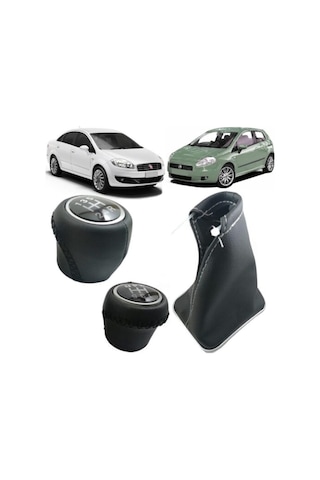 Linea Siyah Deri Vites Topuzu Vites Körüğü Takım siyah