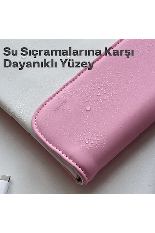 Woyax Cleanfit 13-14 İnç Gri Laptop Çantası Su Geçirmez Apple Macbook Uyumlu Kılıfı Apple iPad Tablet El Çantası Pembe