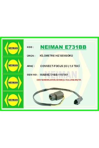 Kilometre Hız Sensörü Ford Connect-focus 02- 1.8 Tdci