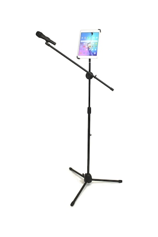 Tablet Tutuculu 360 Profesyonel Metal Mikrofon Stand 140cm Fc1077