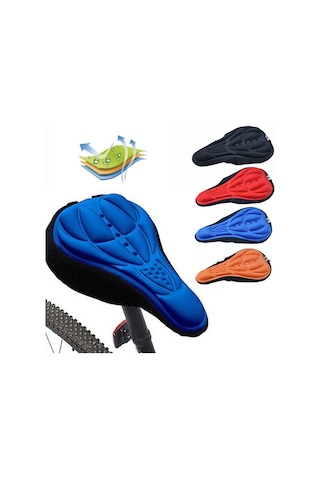 Bisiklet Yumuşak Dolgulu Jel Rahat Koltuk Sele Kılıfı Mavi