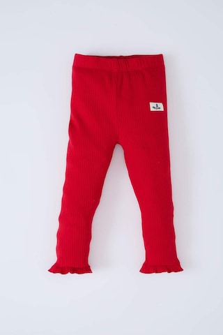 DeFacto Kız Bebek Yılbaşı Temalı 2'li Takım Bisiklet Yaka Pelüş Sweatshirt Beli Lastikli Tayt D6512A524WNWT47 Beyaz