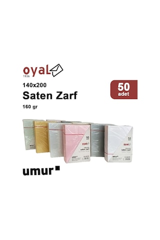 Oyal 14x20 160gr 50li Koyu Pembe Saten Zarf