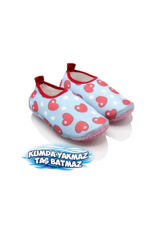 Kalp Mavi Çocuk Deniz Ayakkabısı Mavi