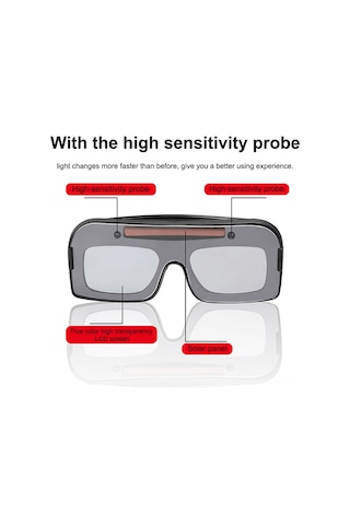 Symbee Profesyonel Otomatik Fotoğrafik Kaydırmalı Kaynak Gözlüğü - Uv Ve Parlak Işık Koruyucu, Abs Malzeme, Dahili Cr927 Pil