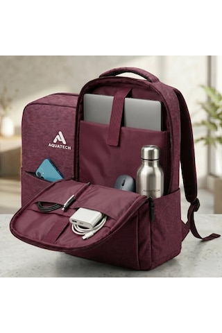 Lovesta Home Bilgisayar Sırt Çantası - Bordo - İç Bölmeli - Organizer Cepli Çok Renkli