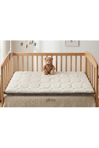 5Cm Cotton Süngerli Bebek Çocuk Beşik Yatağı 70x130 Park Yatak Oyun Parkı Yatağı