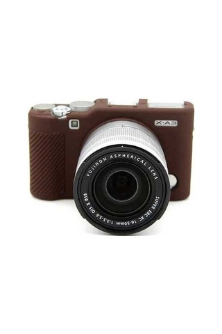 Pazly Fujifilm Xa3/xa10/xa5/xa20 Yumuşak Silikon Kılıf - Çizilmeye Karşı Koruyucu Kahve Kapağı