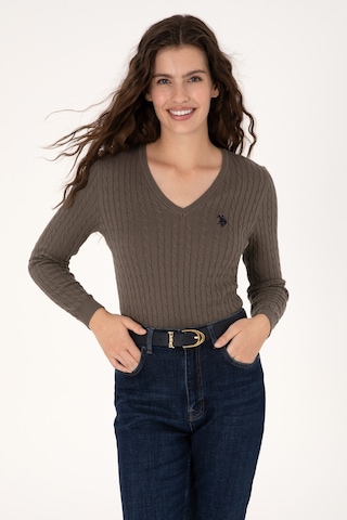 U.s. Polo Assn. Kadın Vizon Kazak /triko 50313625-vr052 Vizon