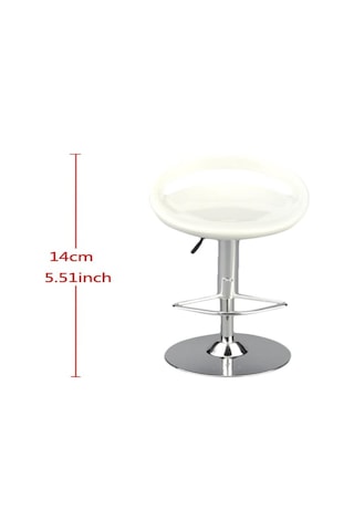 Skycity 1/6 Ölçekli Dönen Bar Tabureti - 30 Cm Figürlere Uygun Plastik Ve Alyuminyum Mobilya Beyaz