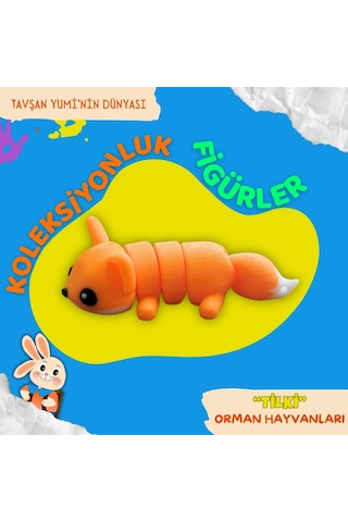 Tavşan Yumi Orman Hayvanları Koleksiyonu- 4 Parça 5-7 Cm Hareketli Oyuncaklar Ve Bilgilendirici Kartlar "