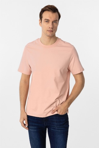 Süvari Koyu Pembe Regular Düz Bisiklet Yaka Tişört