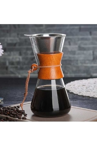 Dancemonkey Isıya Dayanıklı Cam Cezve Küçük Kapasiteli 600ml, Kullanışlı El Yapımı Demlik