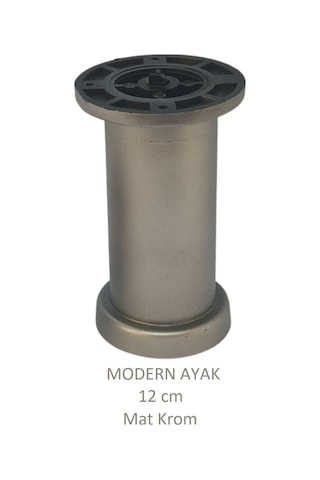 Modern, Düz Ayak 12 Cm Krom, Tv Ünitesi, Koltuk Altı , Dolap Ayağı, Vidaları Hediye Krom