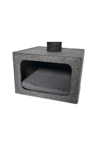 Karlıe Kedi Tırmalama+ev Dora Gri 38x38x91cm