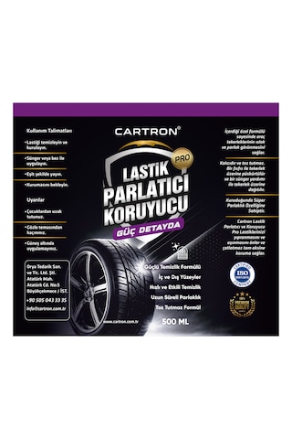 Cartron Lastik Parlatıcı Koruyucu 500 Ml