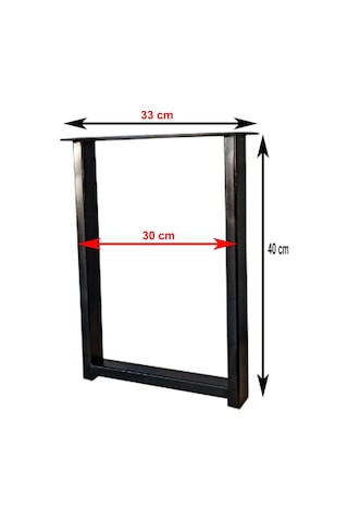 CVTdesign Metal Ayak Masif Kütük Sehpa Bench Bank Ayağı Profil Ayaklar