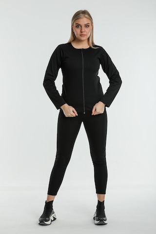 Fit Women Kadın Termal Fermuarlı Uzun Kollu Üst 4415 Granit Siyah