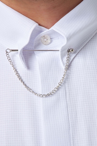 Twn Slim Fit Beyaz Armürlü Gömlek 3ef0221022939 Beyaz