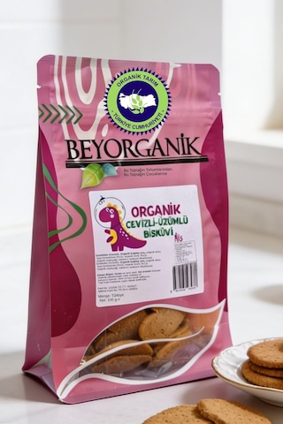 Organik Cevizli Üzümlü Bisküvi Miks 100gr