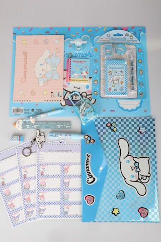 Sweet Bow Collection Lisanslı Cinnamoroll 21 Parça Kırtasiye Seti Okul Etiketi,resim Defteri,çıtçıt Dosya Diğer