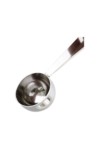 Jeemson Gümüş Renkli Çelik Kahve Ölçü Kova Ve Tamper 2'li 1, Uzun Kollü, Ev/restoran Mutfak, Çay Şeker Baharatlarda Kullanım Gümüş